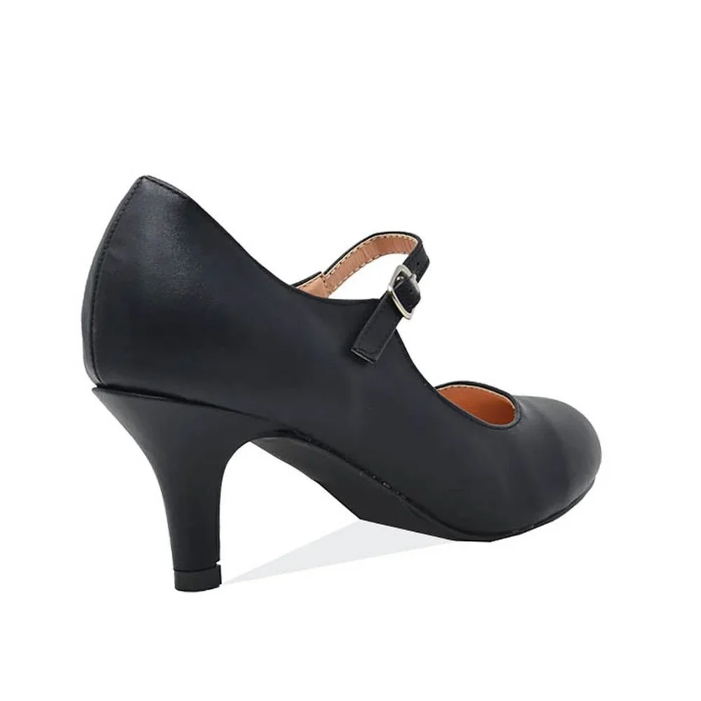 WOMEN'S VINTAGE STYLE LOW HEEL - Picture 3 of 4